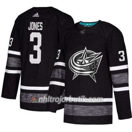 Män Ishockey Columbus Blue Jackets tröja Seth Jones 3 Svart 2019 All-Star Adidas Authentic